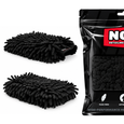 Dvě žinylkové mycí rukavice ChenilleWash™ Black a balení NOX Equipment