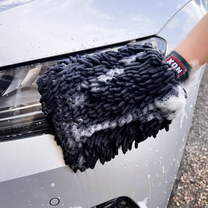 ChenilleWash Black | Žinylková mycí rukavice