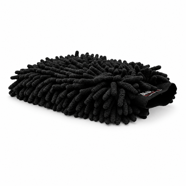 Černá žinylková mycí rukavice ChenilleWash™ Black