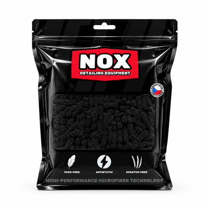 Černé balení NOX Equipment s mycí rukavicí ChenilleWash™ Black