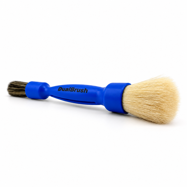 Štětec Exterior DualBrush™ s modrou rukojetí a přírodními štětinami