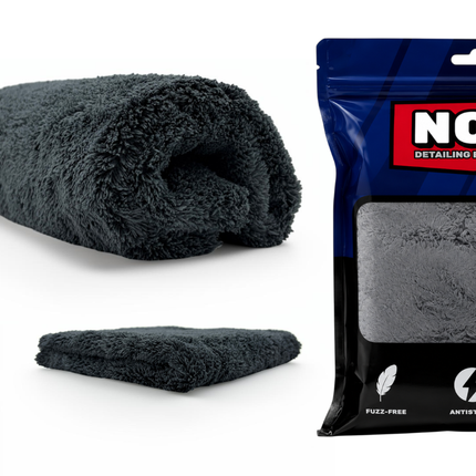 Šedočerná chlupatá utěrka FiberBoa™ 500 GSM a balení NOX Equipment
