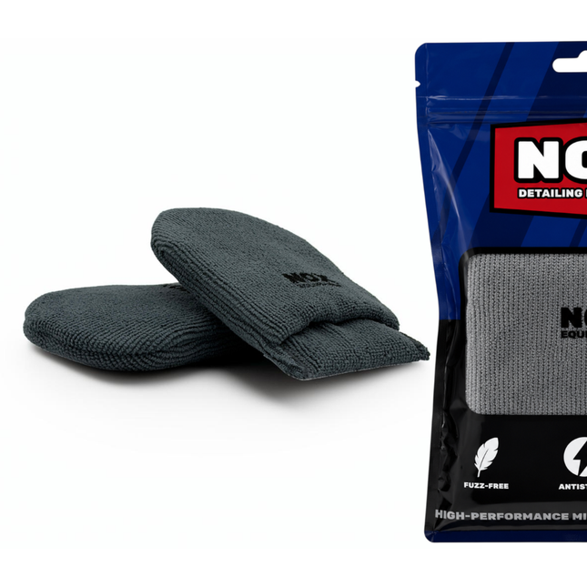 Aplikátory CoatPad™ šedé s logem NOX a balení NOX Equipment