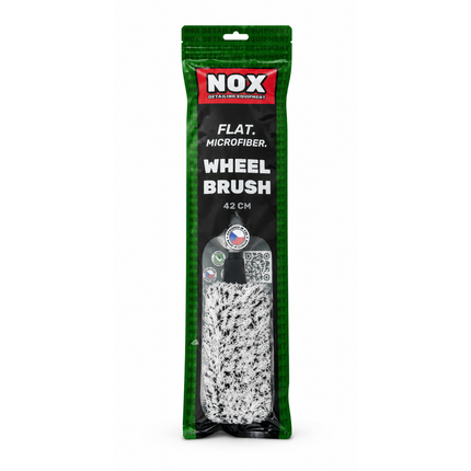 Zelené balení NOX Equipment s kartáčem Microfiber Flat WheelBrush™ 42 cm